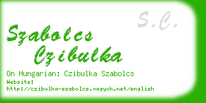 szabolcs czibulka business card